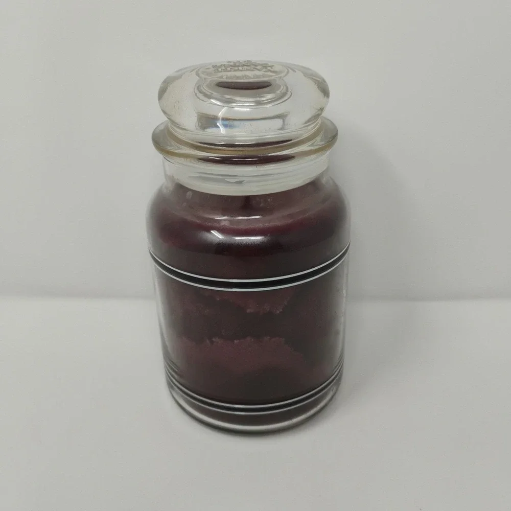 Yankee Candle BEACH PLUM Black Band Large Glass Jar 22 oz Discontinued Scent